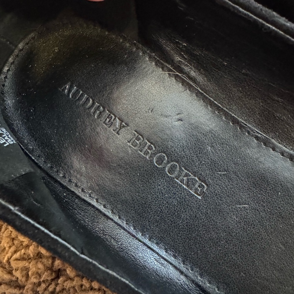 2 FOR $20 Audrey Brooke Black Suede Flats 10 - Picture 7 of 10